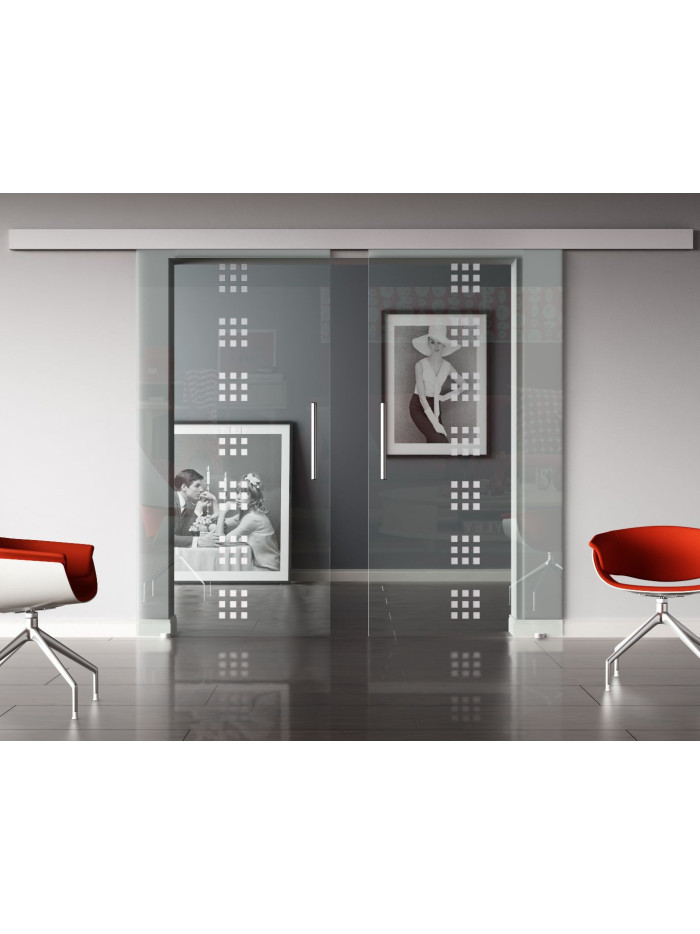 Glasschiebetüren Design Regensburg (R) SlimLine-Beschlag Komplettset, Optional: SoftClose
