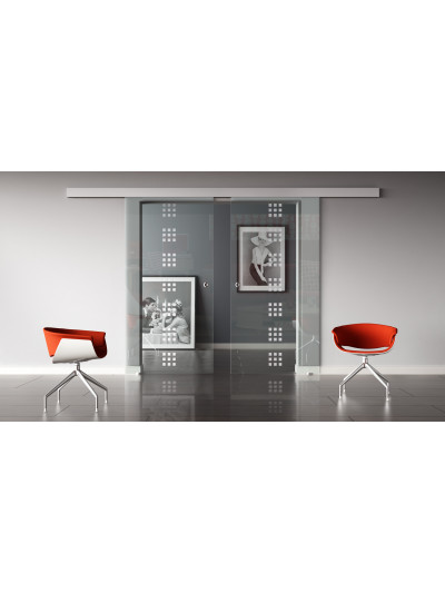 Glasschiebetüren Design Regensburg (R) SlimLine-Beschlag Komplettset, Optional: SoftClose