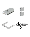 Dorma Glas Beschlagset Drücker-Armatur Rondo unverschliessbar