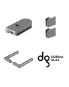 Dorma Glas Beschlagset Drücker-Armatur Rondo unverschliessbar