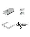 Dorma Glas Beschlagset Drücker-Armatur Rondo unverschliessbar