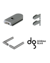 Dorma Glas Beschlagset Drücker-Armatur Rondo unverschliessbar