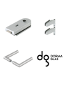 Dorma Glas Beschlagset Drücker-Armatur Rondo Buntbartschloß