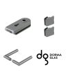 Dorma Glas Beschlagset Drücker-Armatur Rondo Profilzylinder vorbereitet