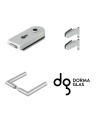 Dorma Glas Beschlagset Drücker-Armatur Rondo Profilzylinder vorbereitet