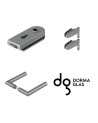 Dorma Glas Beschlagset Drücker-Armatur Rondo Profilzylinder vorbereitet