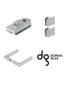 Dorma Glas Beschlagset Drücker-Armatur Rondo WC-Schließung