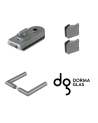 Dorma Glas Beschlagset Drücker-Armatur Rondo WC-Schließung
