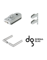 Dorma Glas Beschlagset Drücker-Armatur Rondo WC-Schließung