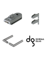Dorma Glas Beschlagset Drücker-Armatur Rondo WC-Schließung