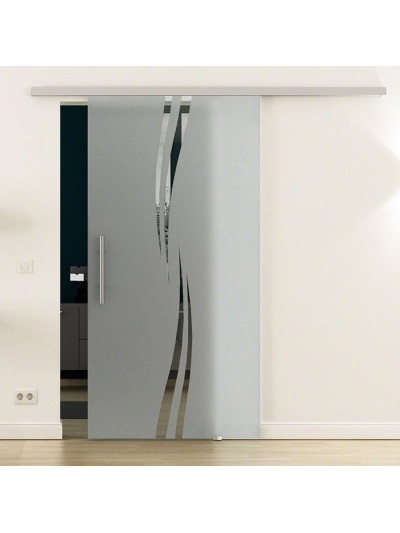 Sondermaß Glasschiebetür Design Amsterdam (A) ProfiSlide-Beschlag Komplettset, mit SoftClose