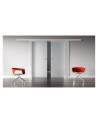 Glasschiebetüren Design Vollsatiniert (V) SlimLine-Beschlag Komplettset, Optional: SoftClose