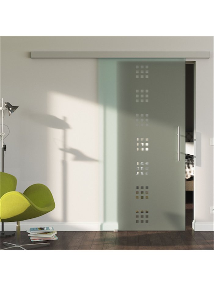 Glasschiebetür Design Quickborn (Q) SlimLine-Beschlag Komplettset, Optional: SoftClose