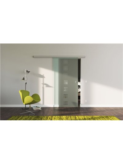 Glasschiebetür Design Quickborn (Q) SlimLine-Beschlag Komplettset, Optional: SoftClose