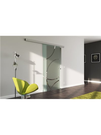 Glasschiebetür Design Düsseldorf (D) SlimLine-Beschlag Komplettset, Optional: SoftClose