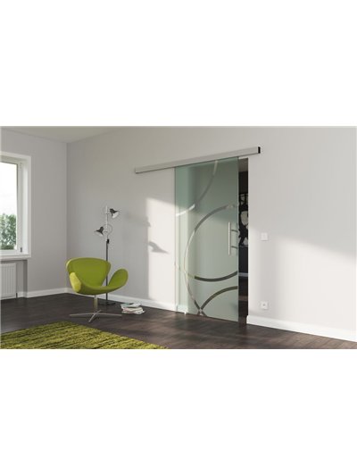 Glasschiebetür Design Düsseldorf (D) SlimLine-Beschlag Komplettset, Optional: SoftClose