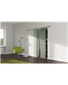 Sondermaß Glasschiebetür Design Berlin (B) SlimLine-Beschlag Komplettset, Optional: SoftClose