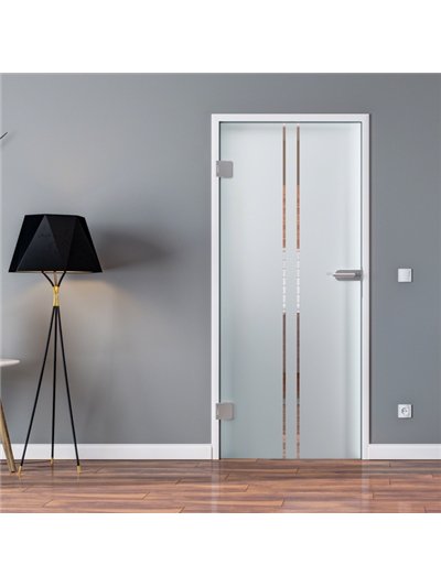 Ganzglastür Drehtür ESG-Glas in Design Trier für Studio / Studio und Office / Studio