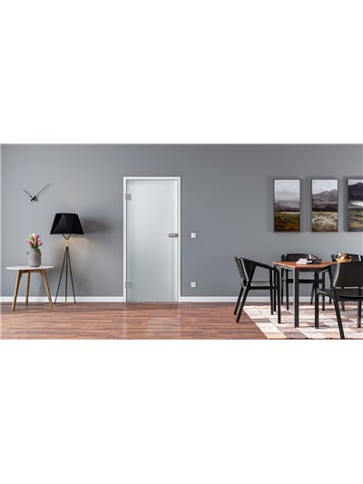 Ganzglastür Drehtür ESG-Glas in Design Vollsatiniert für Studio / Studio und Office / Studio