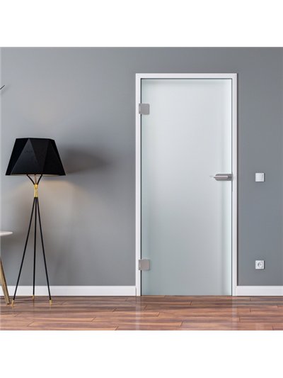 Ganzglastür Drehtür ESG-Glas in Design Vollsatiniert für Studio / Studio und Office / Studio