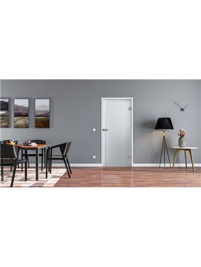 Ganzglastür Drehtür ESG-Glas in Design Vollsatiniert für Studio / Studio und Office / Studio