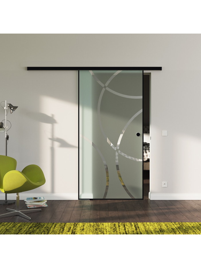Glasschiebetür Loft-Style Design Coburg (C) SlimLine-Beschlag Komplettset