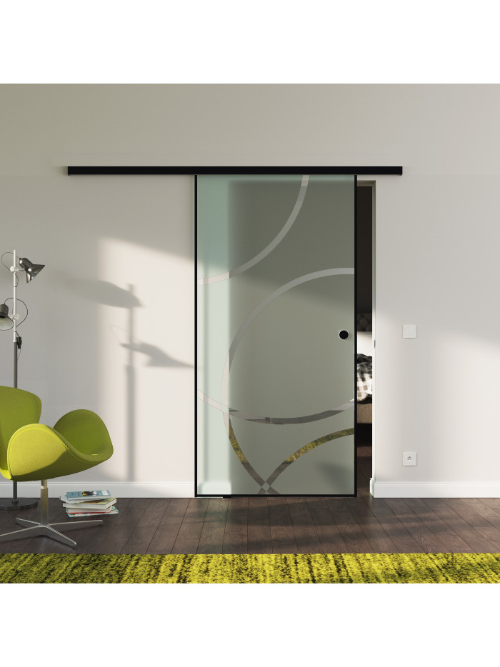 Glasschiebetür Loft-Style Design Düsseldorf (D) SlimLine-Beschlag Komplettset