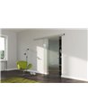 Sondermaß Glasschiebetür Design Landshut (L) SlimLine-Beschlag Komplettset, Optional: SoftClose