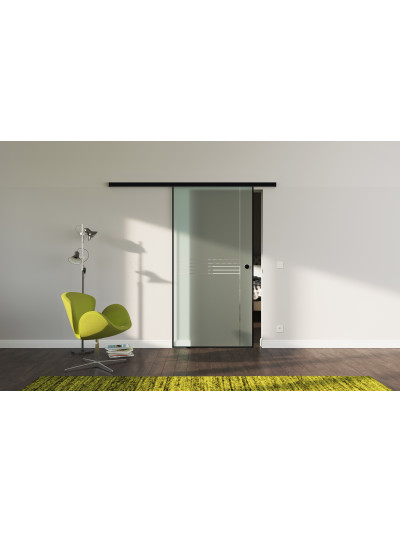 Glasschiebetür Loft-Style Design Ingolstadt (I) SlimLine-Beschlag Komplettset
