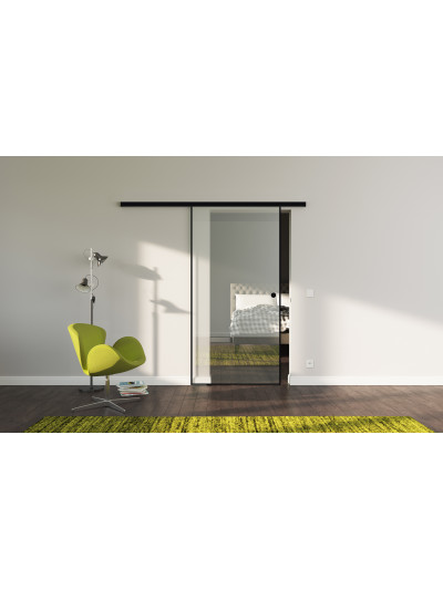 Glasschiebetür Loft-Style Design Klarglas (K) SlimLine-Beschlag Komplettset