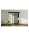 Glasschiebetür Loft-Style Design Vollsatiniert (V) SlimLine-Beschlag Komplettset