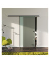 Glasschiebetür Loft-Style Design Vollsatiniert (V) SlimLine-Beschlag Komplettset