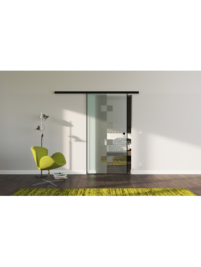 Glasschiebetür Loft-Style Design Würzburg (W) SlimLine-Beschlag Komplettset