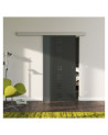Glasschiebetür SchwarzGlas Design Quickborn (Q) SlimLine-Beschlag Komplettset, Optional: SoftClose