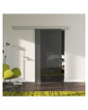 Glasschiebetür SchwarzGlas Design Regensburg (R) SlimLine-Beschlag Komplettset, Optional: SoftClose