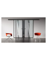 Glasschiebetür Loft-Style Design Amsterdam (A) SlimLine-Beschlag Komplettset 2 Scheiben