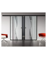 Glasschiebetür Loft-Style Design Amsterdam (A) SlimLine-Beschlag Komplettset 2 Scheiben