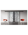 Glasschiebetür Loft-Style Design Coburg (CD) SlimLine-Beschlag Komplettset 2 Scheiben