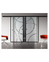 Glasschiebetür Loft-Style Design Coburg (CD) SlimLine-Beschlag Komplettset 2 Scheiben