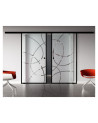 Glasschiebetür Loft-Style Design Essen (EF) SlimLine-Beschlag Komplettset 2 Scheiben