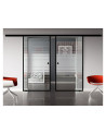 Glasschiebetür Loft-Style Design Hamburg (H) SlimLine-Beschlag Komplettset 2 Scheiben