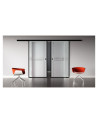 Glasschiebetür Loft-Style Design Ingolstadt (I) SlimLine-Beschlag Komplettset 2 Scheiben