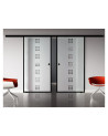 Glasschiebetür Loft-Style Design Quickborn (Q) SlimLine-Beschlag Komplettset 2 Scheiben