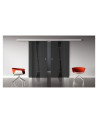 Glasschiebetüren SchwarzGlas Design Berlin (B) SlimLine-Beschlag Komplettset, Optional: SoftClose