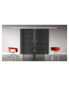 Glasschiebetüren SchwarzGlas Design Stuttgart (S) SlimLine-Beschlag Komplettset, Optional: SoftClose