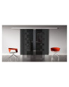 Glasschiebetüren SchwarzGlas Design Würzburg (W) SlimLine-Beschlag Komplettset, Optional: SoftClose