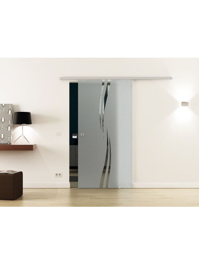 Glasschiebetür Design Amsterdam (A) ProfiSlide-Beschlag Komplettset, mit SoftClose