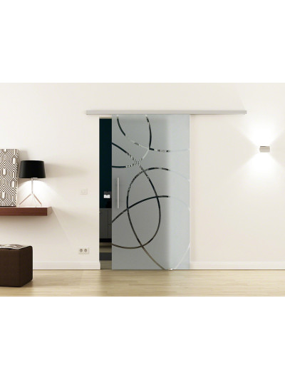 Glasschiebetür Design Amsterdam (A) ProfiSlide-Beschlag Komplettset, mit SoftClose