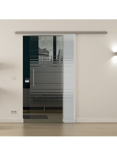 Glasschiebetür Design Hamburg (H) ProfiSlide-Beschlag Komplettset, mit SoftClose