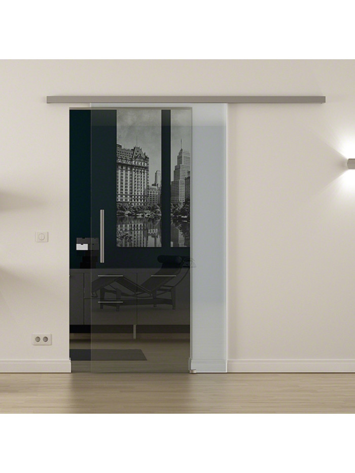 Glasschiebetür Design Klarglas (K) ProfiSlide-Beschlag Komplettset, mit SoftClose